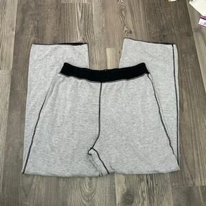 croft&barrow grey black contrast stitch sweatpants